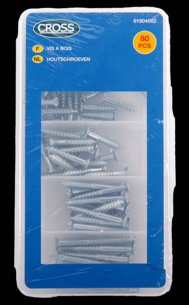 Houtschroeven 80 stuks