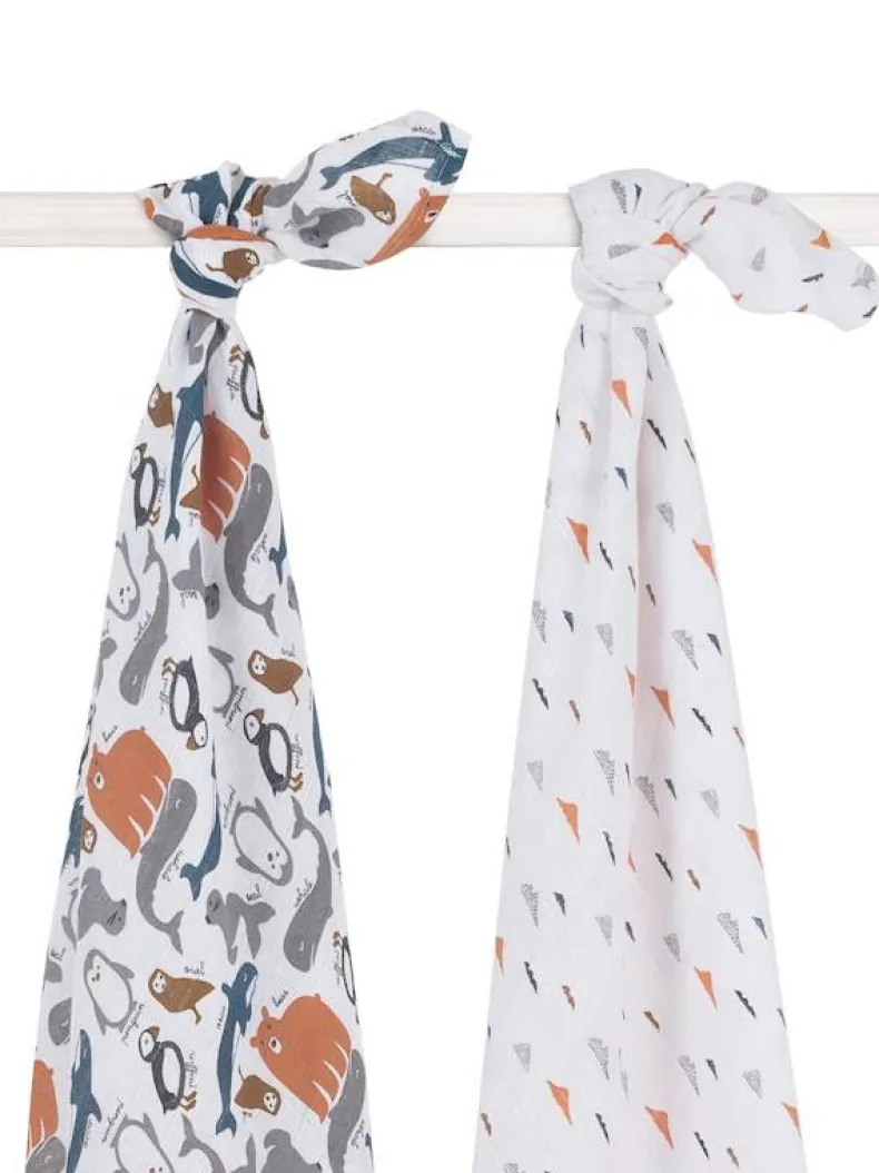 Hydrofiel multidoek Large 115 x 115 cm Polar (2 stuks)