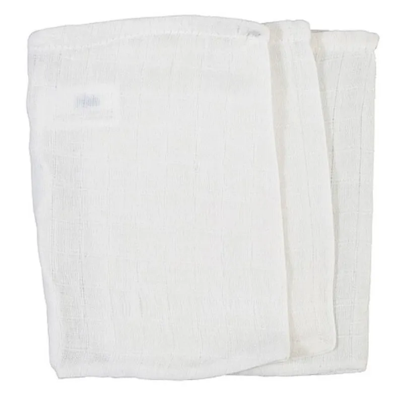 Hydrofiel washandje wit (3 stuks)