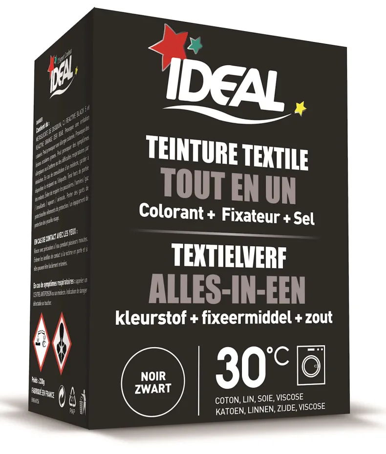 Ideal mini textielverf Zwart 230 g