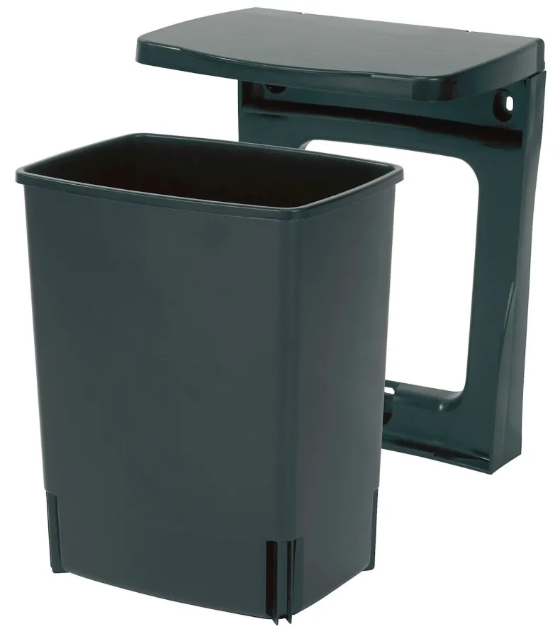 Inbouwemmer 10 L zwart