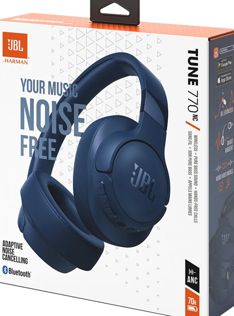 JBL Tune 770NC Draadloze over-ear koptelefoon - Noise Cancelling - Blauw