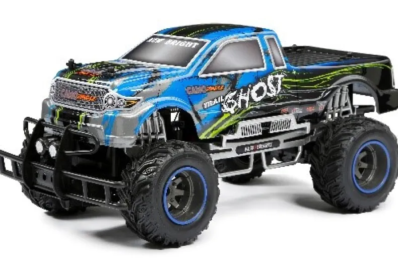 Jungle Monster truck blauw met afstandsbediening