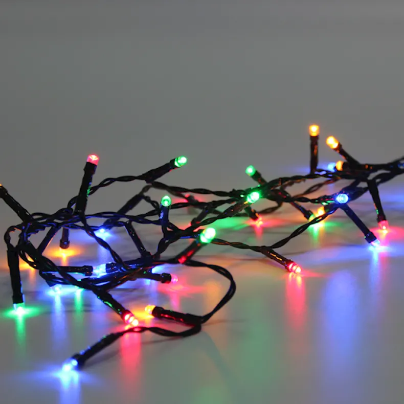 Lichtsnoer met 80 lampjes multicolor LED - 6m