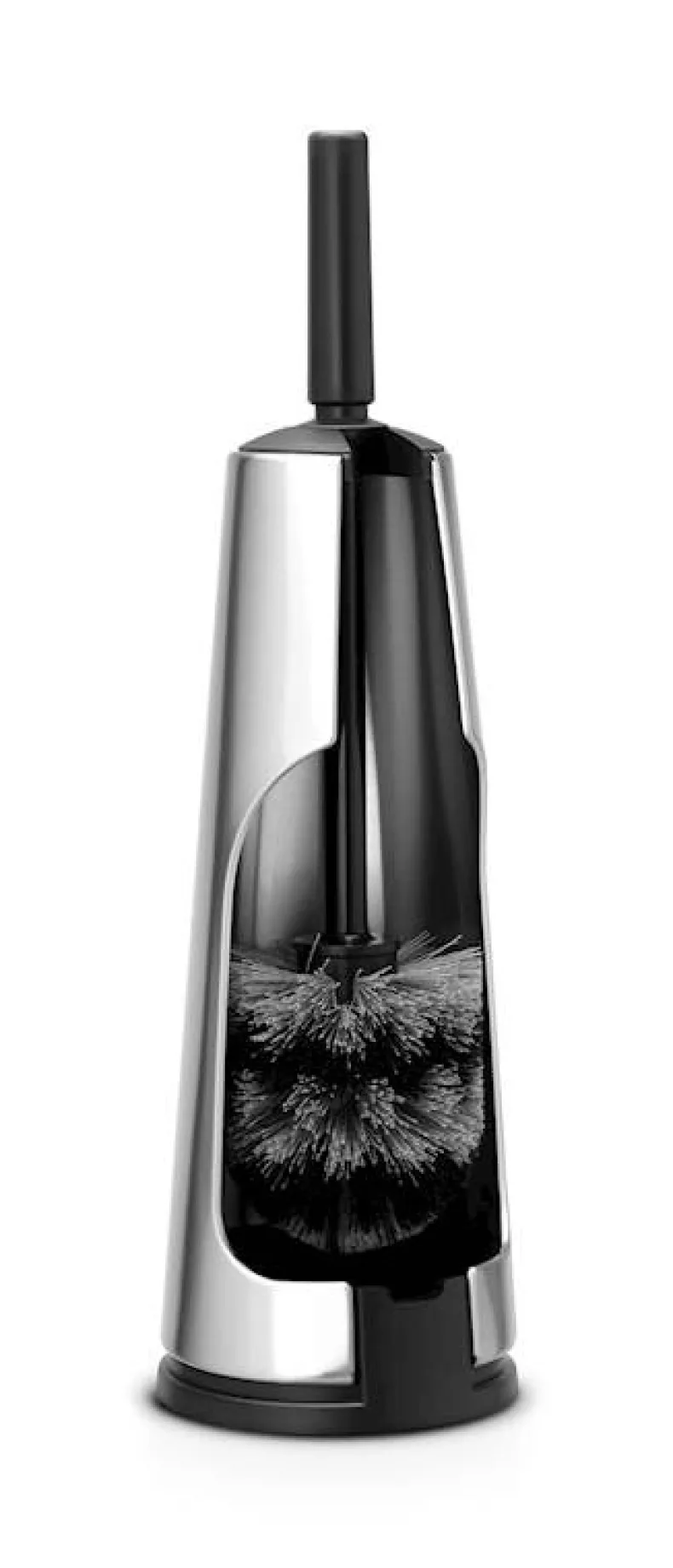 Toiletborstel met houder mat staal