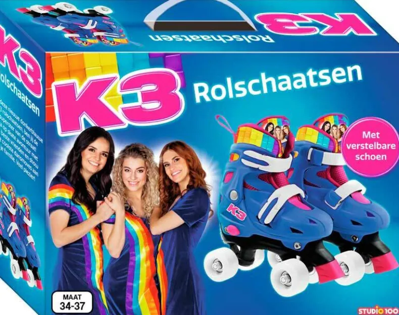 K3 Rolschaatsen Regenboog - maat 26-29