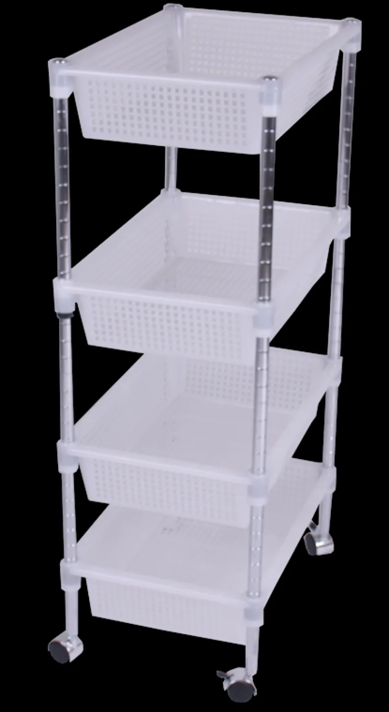 Kar met 4 leggers wit 93 cm