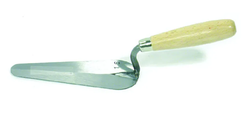 Kattetong truweel met handgreep in hout 140 mm