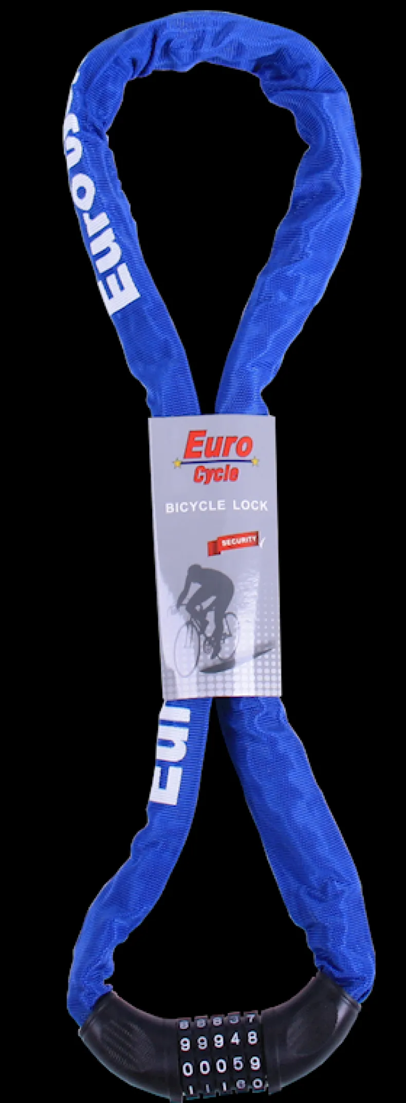 Kettingslot met nummers blauw 6 x 1200