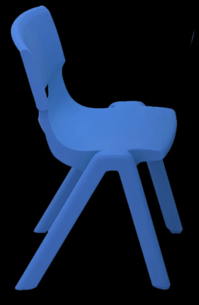 Kinderstoeltje 30 cm blauw