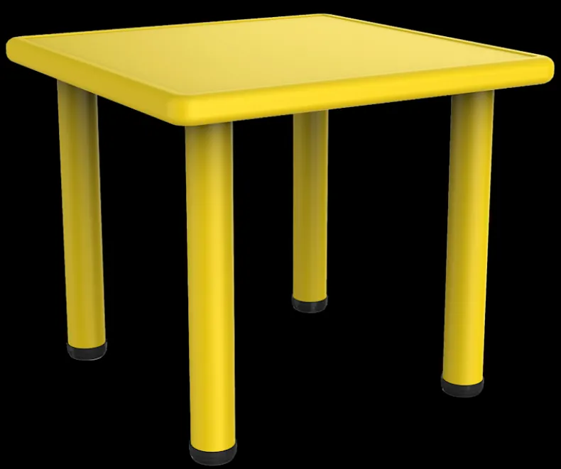 Kindertafel 62x62x56 cm geel