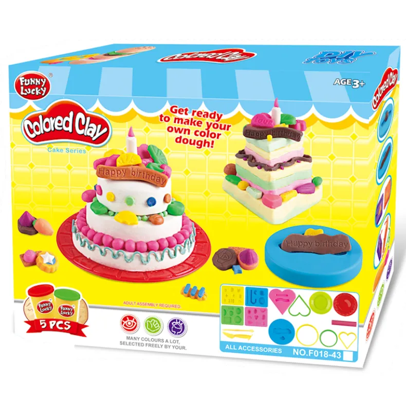 Klei set verjaardagstaart