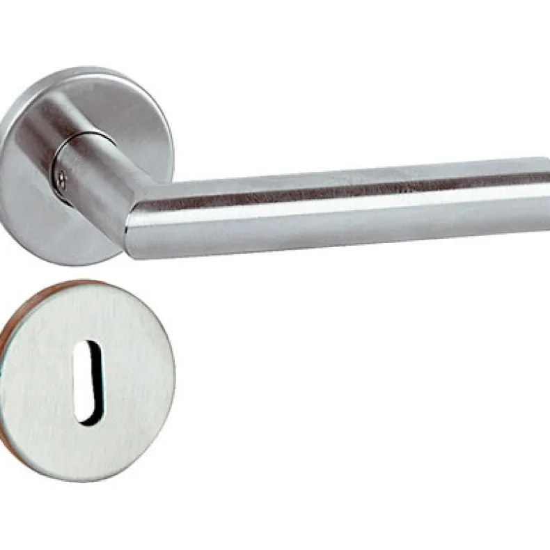 Kruk inox met rozet en sleutelplaat