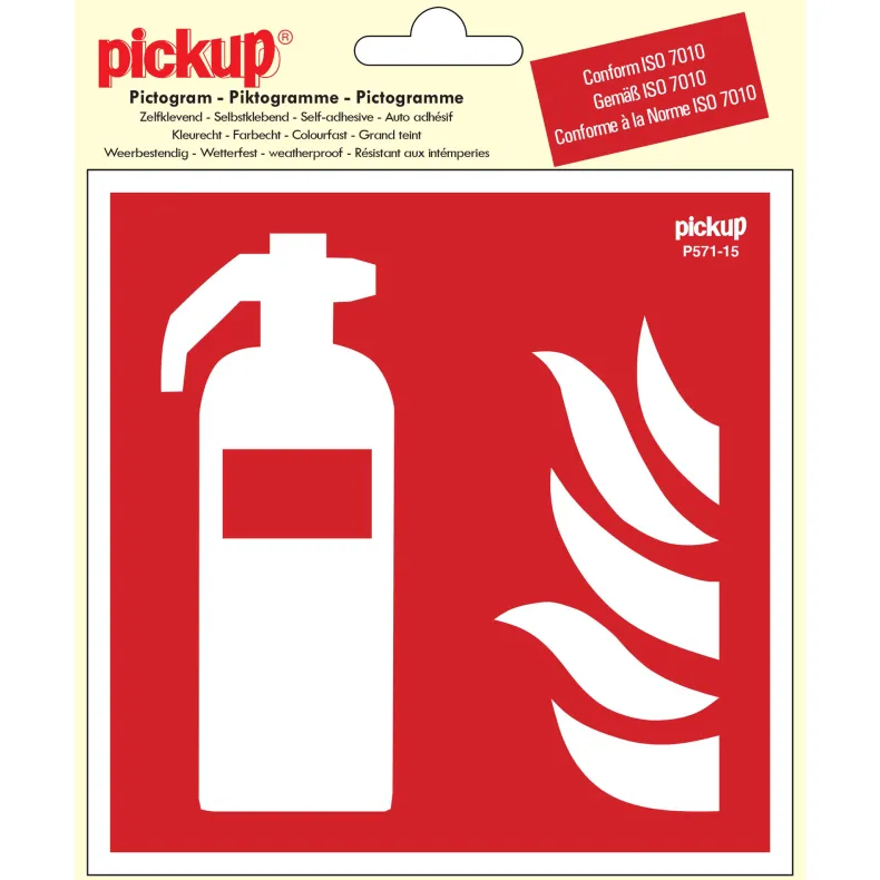 Pictogram brandblusser 15 x 15 cm