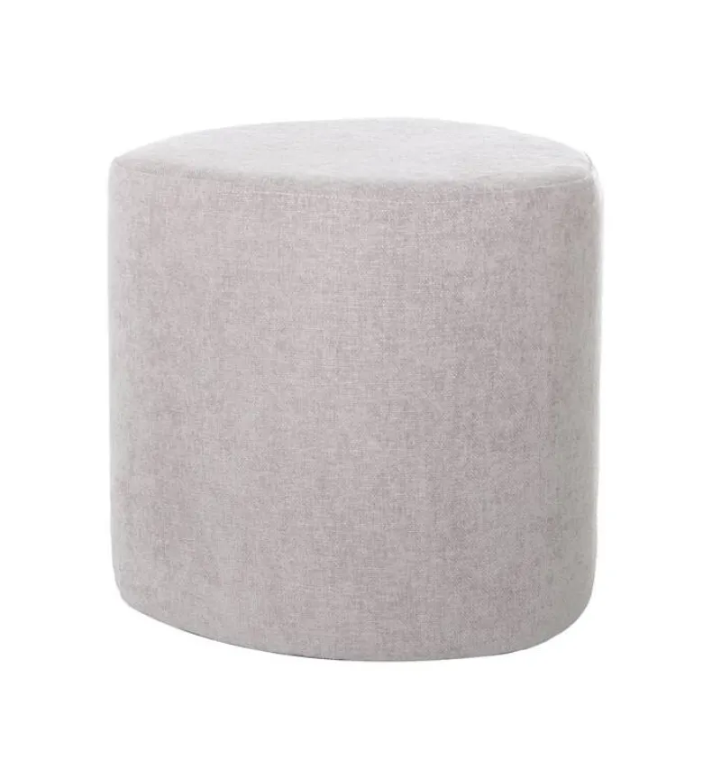 Poef Tirana - Ø40x38cm - Lichtgrijs