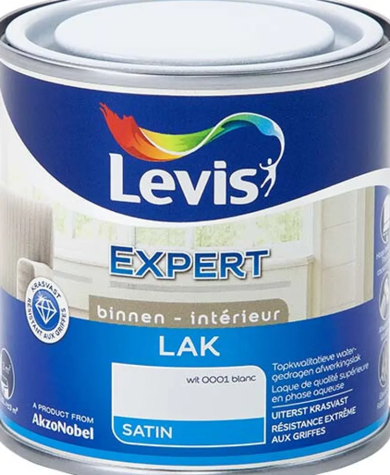 Lak expert satin wit 250 ml