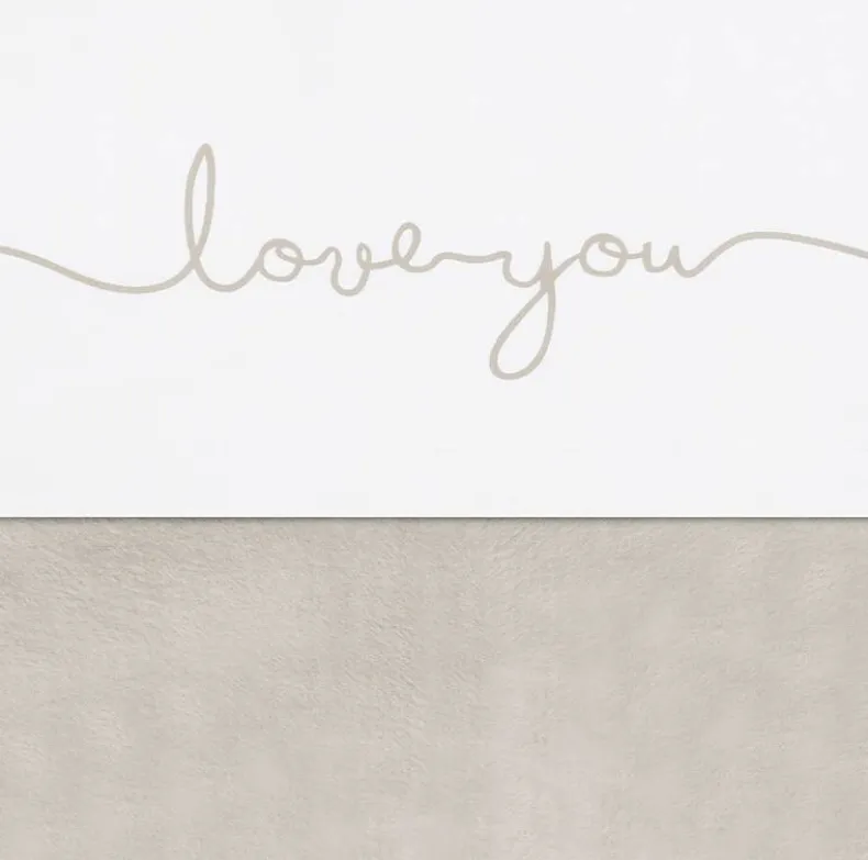 Laken 120 x 150 cm Love You Nougat Katoen
