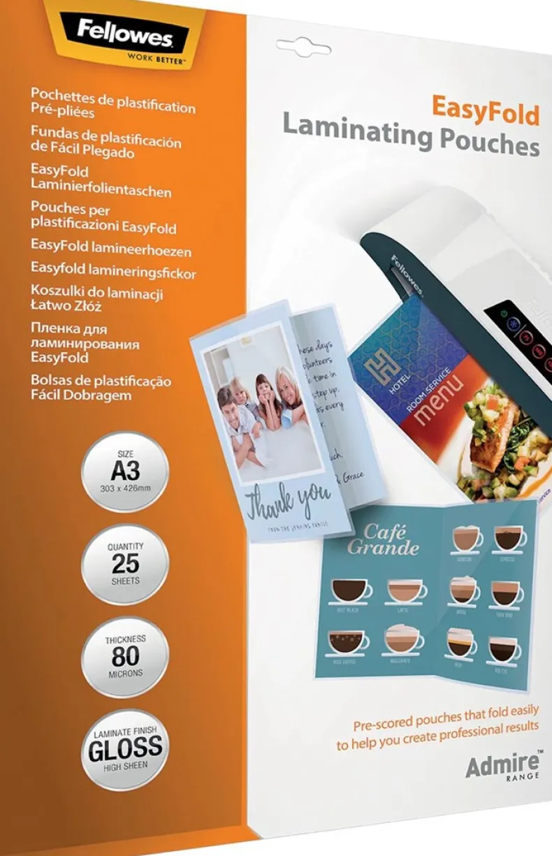 Lamineerhoezen Easyfold 25 stuks A3 Gloss (2XA4)