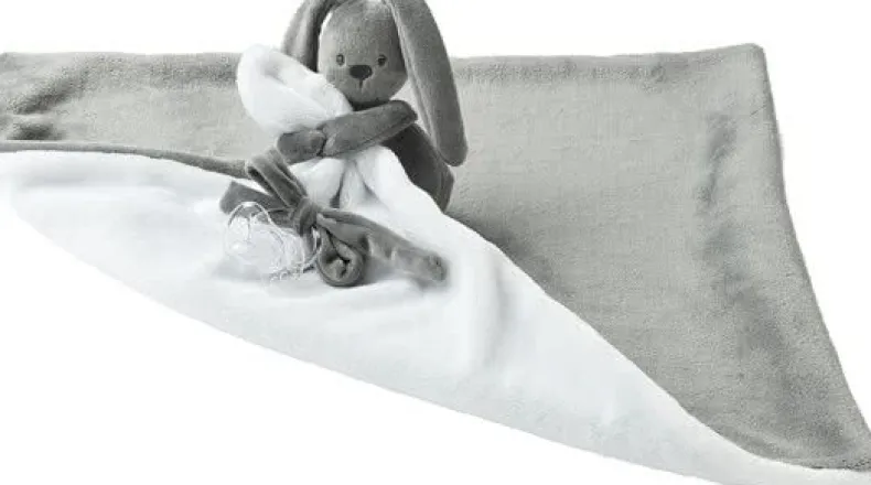 Lapidou Doudou Deken Antraciet - Wit