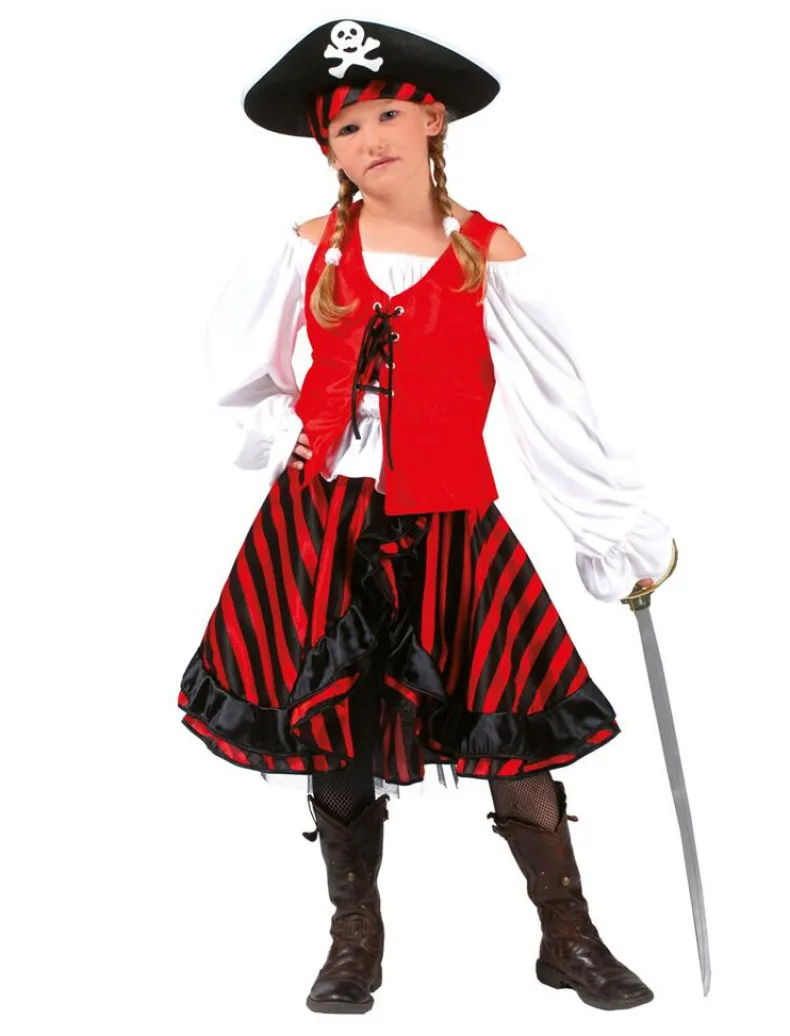 Kinderkostuum Piraat Meisje Zwarthart - Maat 152