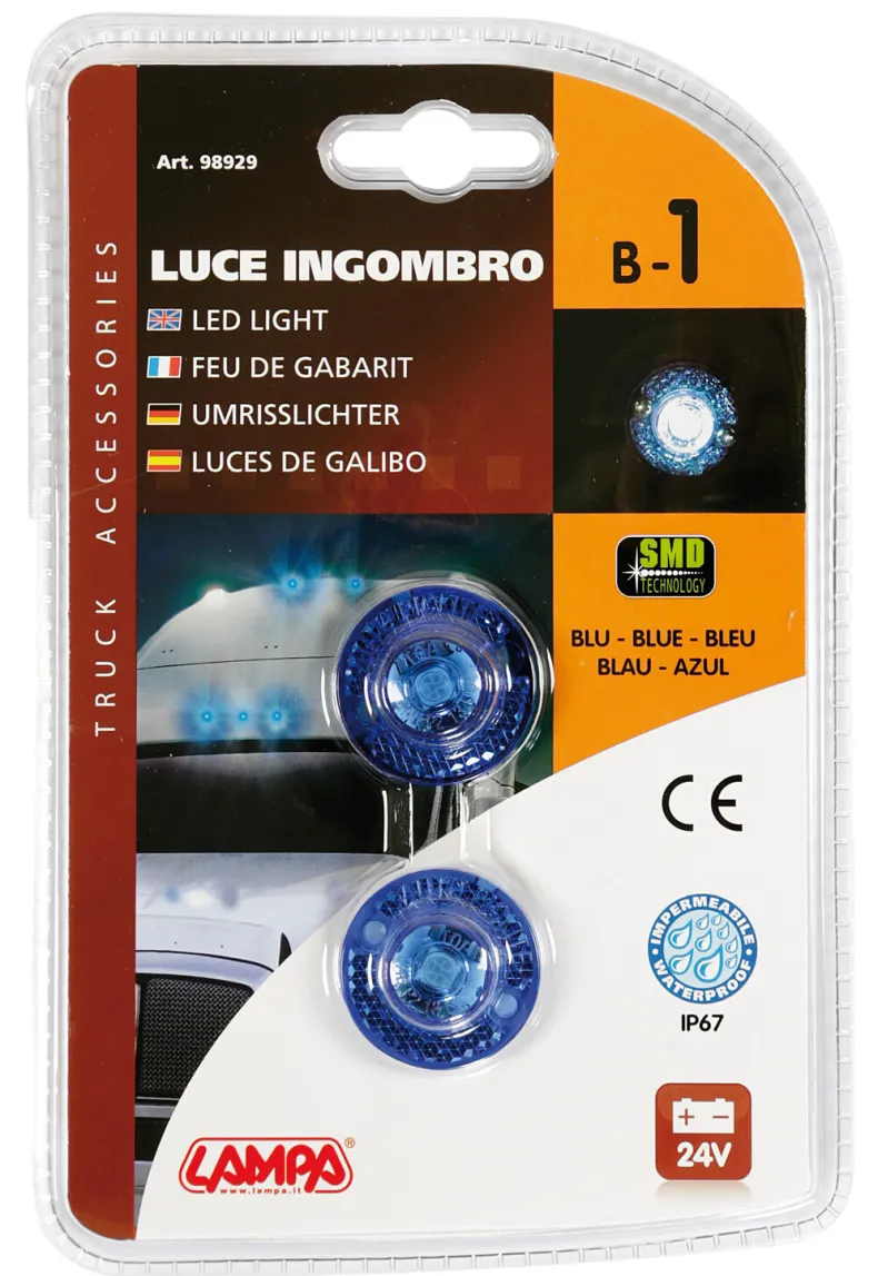 Led Verlichting B-1 24V Blauw