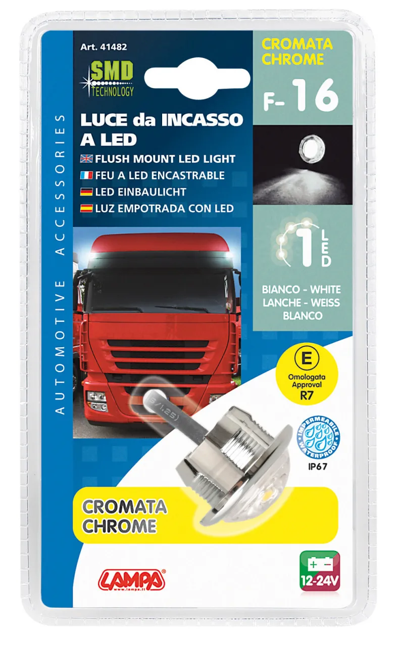 Led Verlichting F16 Wit Chrome