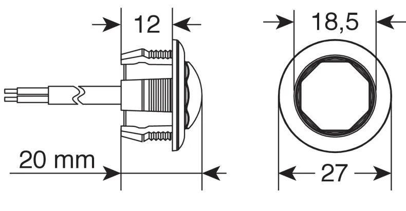 Led Verlichting S14 Amber Chrome