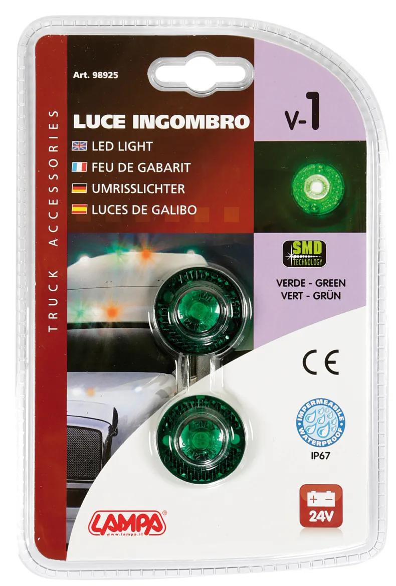 Led Verlichting V-1 24V Groen