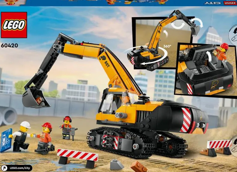 LEGO City 60420 Gele graafmachine