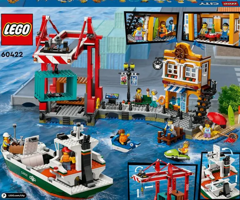 LEGO City 60422 Haven met vrachtschip