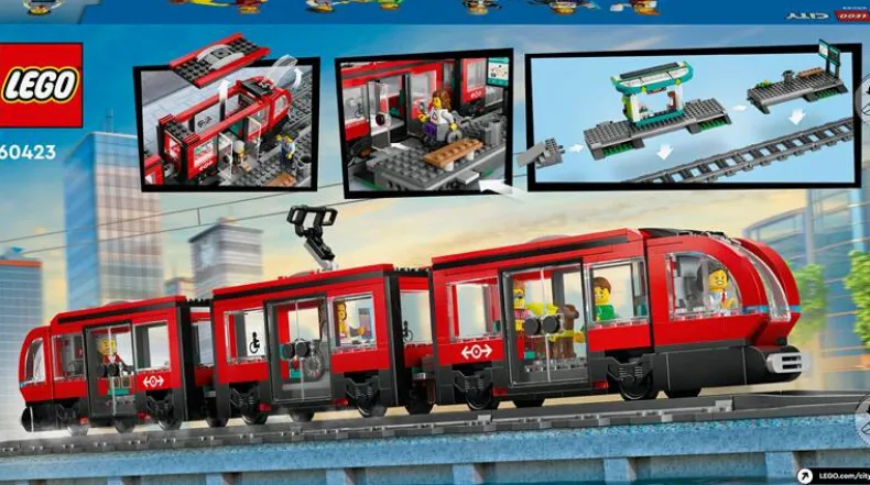 LEGO City 60423 Stadstram en station
