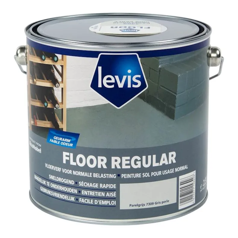 Levis floor regular parelgrijs 2,5 l