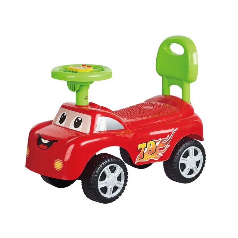 Loopauto rood met muziek