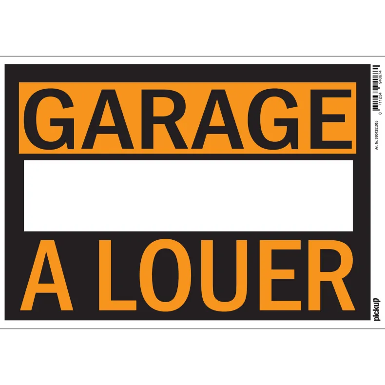 Pictogram garage à louer 23 x 33 cm