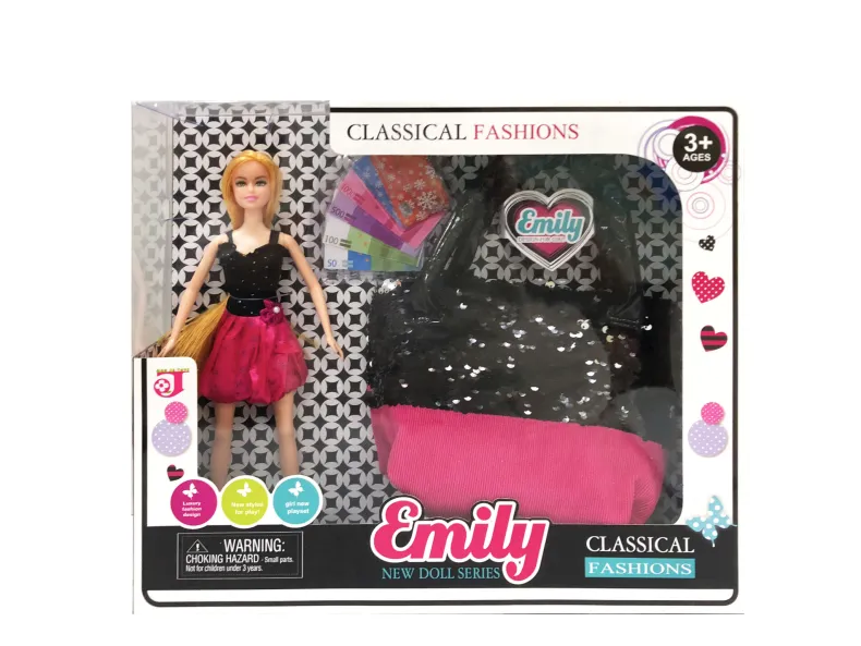 Mannequinpop + handtas zwart groot