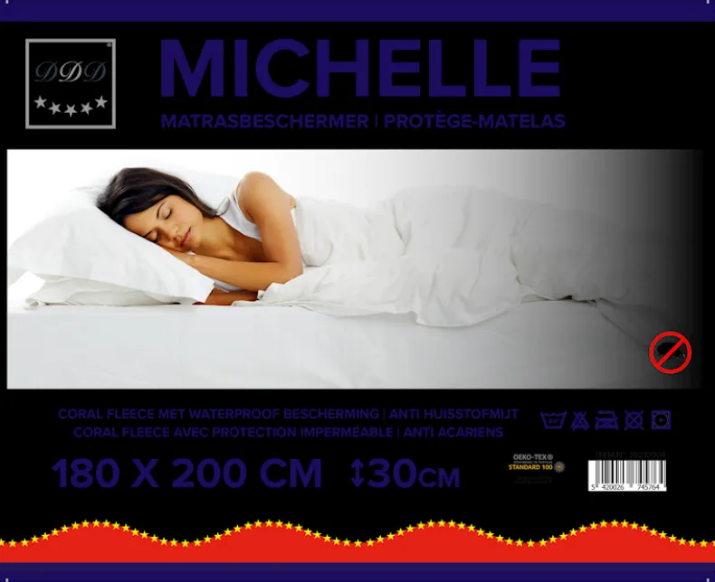 Michelle matrasbeschermer 180 x 200 cm