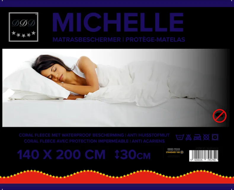 Michelle matrasbeschermer 140 x 200 cm