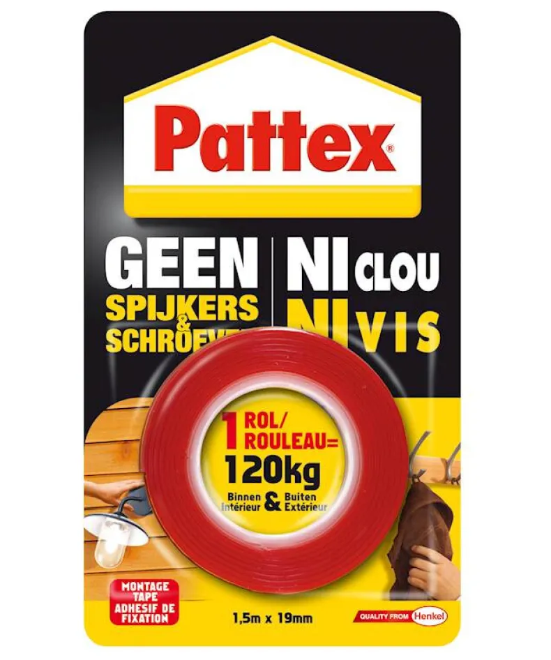 Montagetape 1,5 m x 19 mm