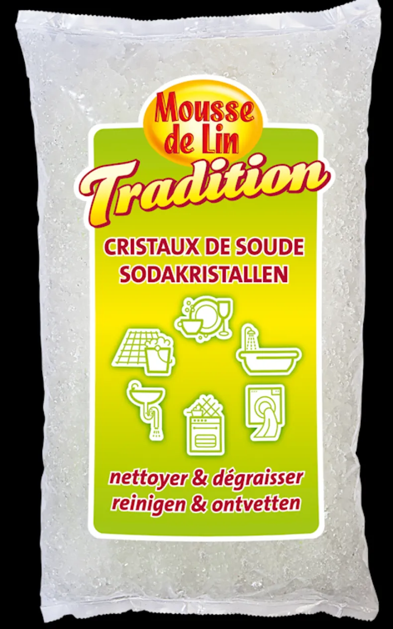 Mousse de lin sodakristallen