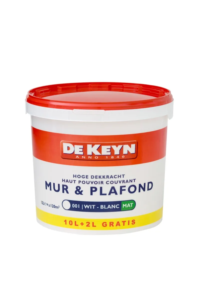 Mur & plafond mat wit promo 12 L