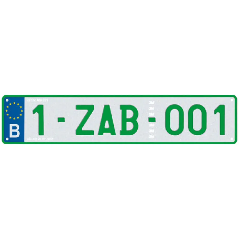 Nummerplaat groen