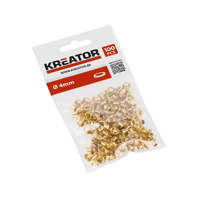 Oogjes messing 4 mm 200 stuks