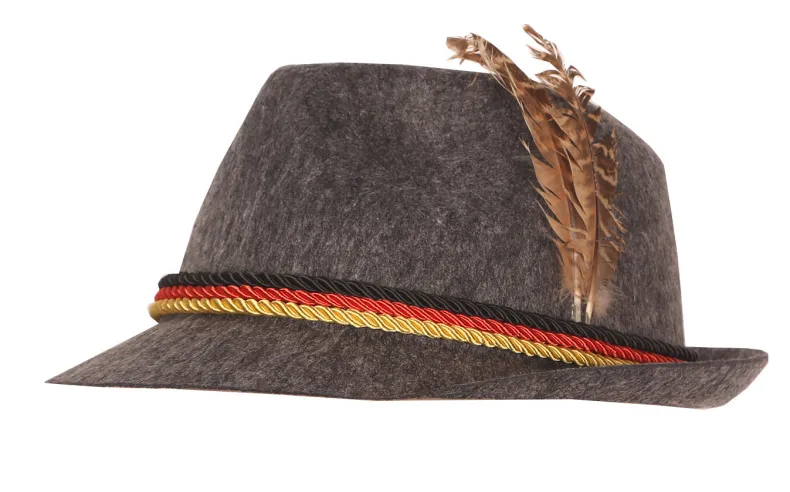 Tirolerhoed Vilt grijs
