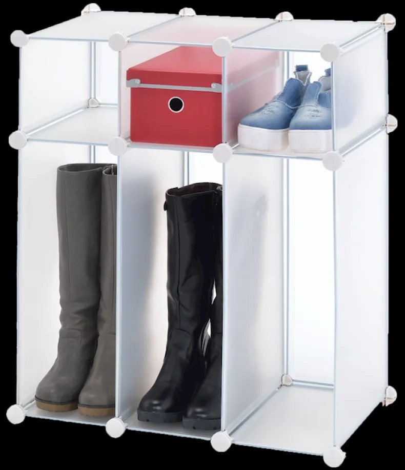 Opslagrek wit 6 cubes