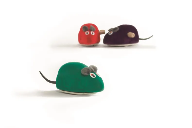 Opwindmuis mini fluweelachtig