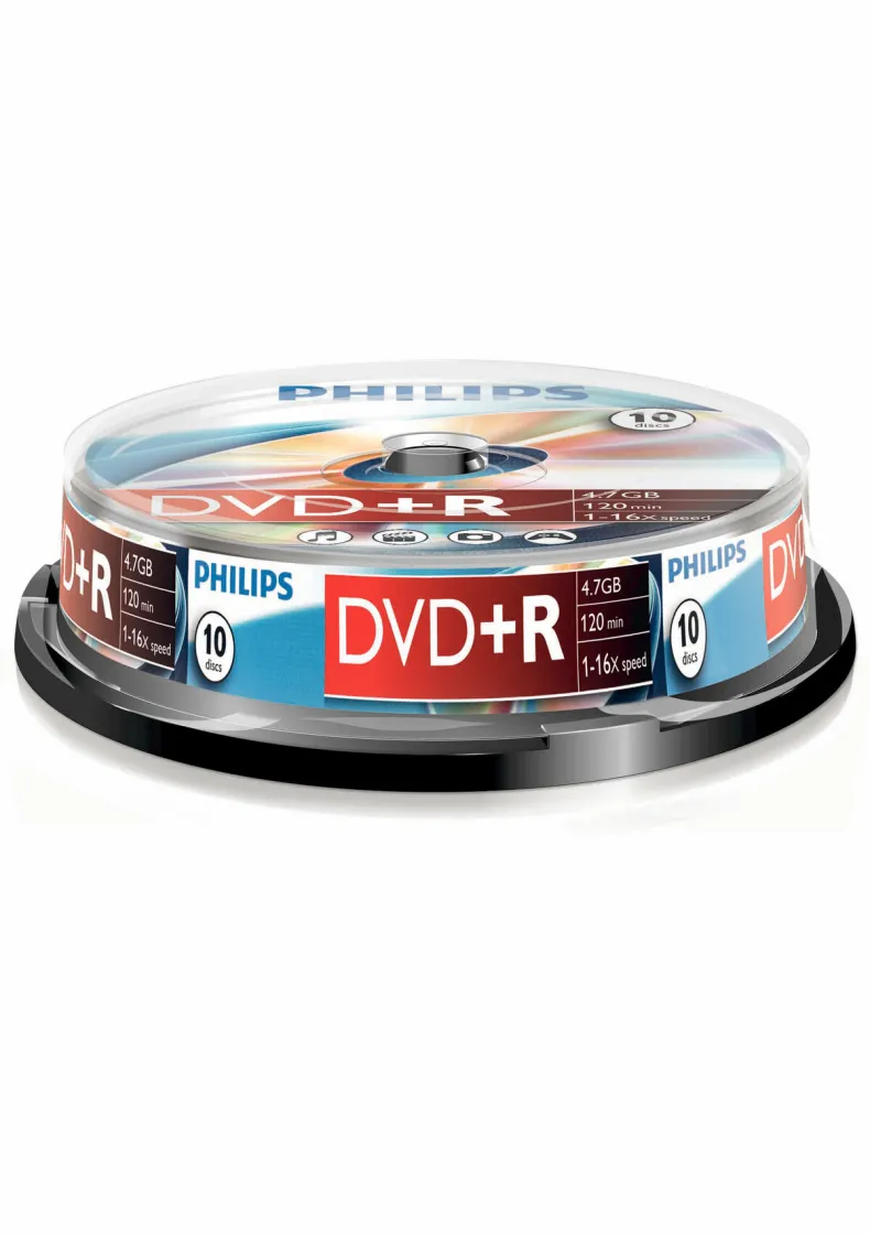 Philips DVD+R 4,7 GB 16x spindle 10 stuks