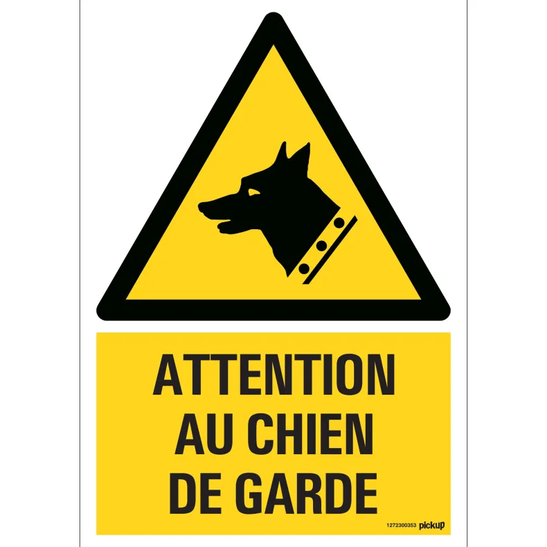 Pictogram attention chien garde 23 x 33 cm