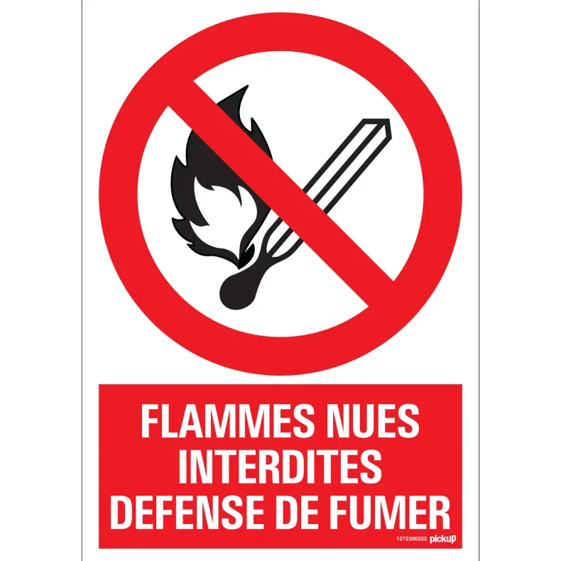 Pictogram flammes nues 23 x 33 cm