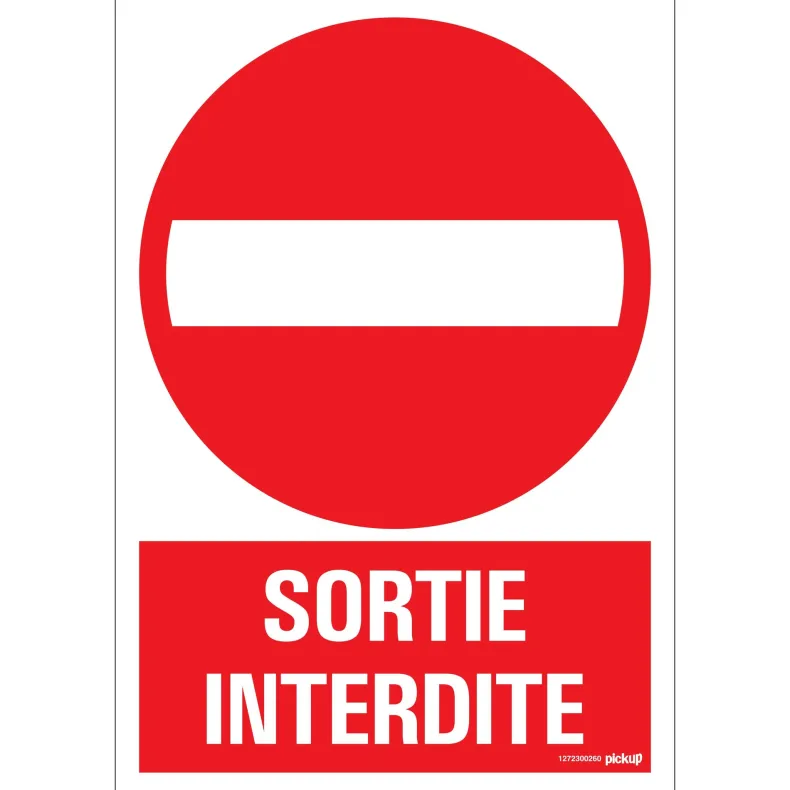 Pictogram sortie interdite 23 x 33 cm