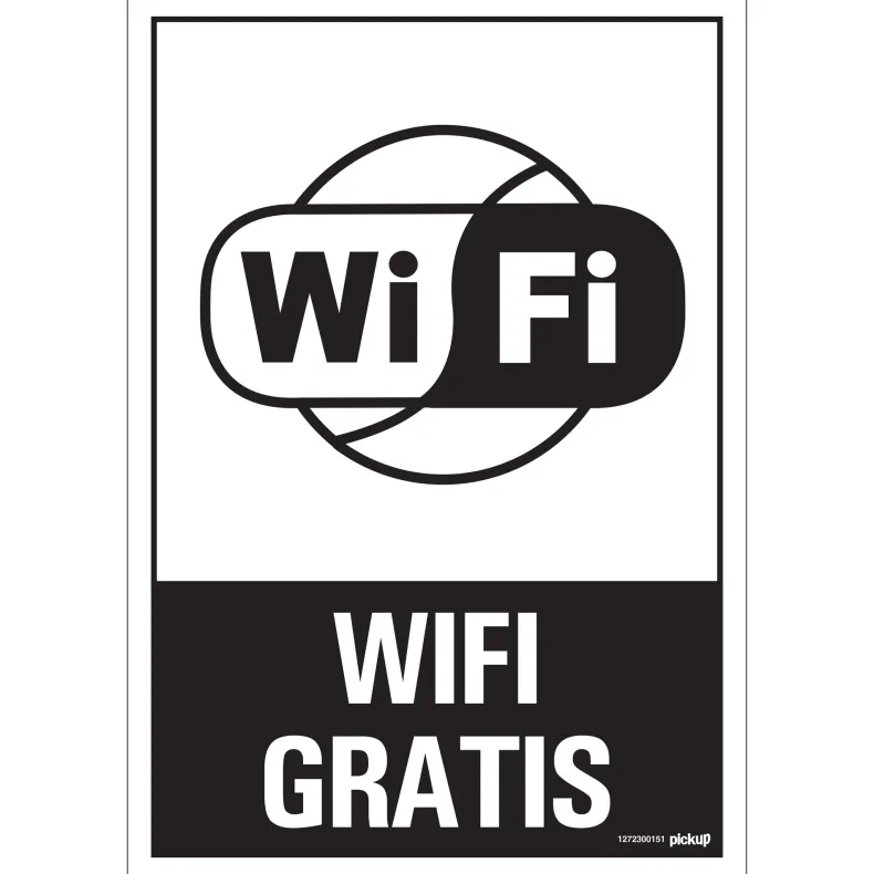 Pictogram wifi gratis 23 x 33 cm